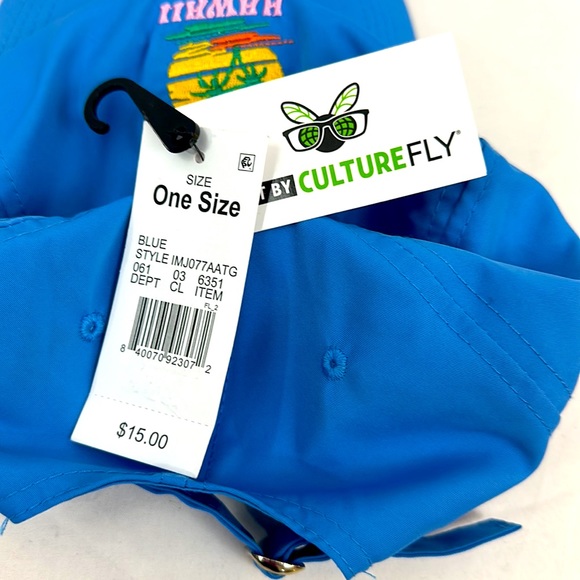 Sky Blue Culture Fly Polyester Ball Cap with adjustable back & ventilati… - Picture 3 of 5